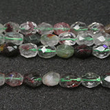 Green & Clear Ghost Quartzs Beads for Jewelry Making 15''