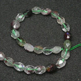 Green & Clear Ghost Quartzs Beads for Jewelry Making 15''