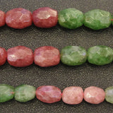 Faceted Green Pink Cherry Quartz Beads for Jewelry Making 15''