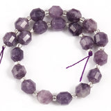 Faceted Garnet Amazonite Agate Amethyst Beads 7.5''