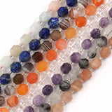 Faceted Garnet Amazonite Agate Amethyst Beads 7.5''