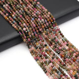 4mm Ruby Tourmaline Faceted Gem Stone Beads for Jewelry Making