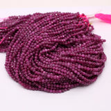 4mm Ruby Tourmaline Faceted Gem Stone Beads for Jewelry Making