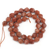 Natural Golden Sand Stone Faceted Beads 6-10mm Round Spacer Loose Beads 15''