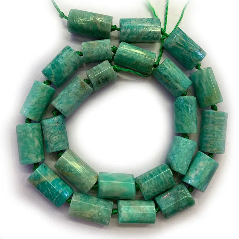 Faceted Green Amazonite Stone Beads for Jewelry Making