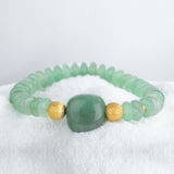 Green Aventurine Stretch Bracelet Frosted Beads Jewelry
