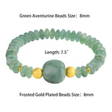 Green Aventurine Stretch Bracelet Frosted Beads Jewelry