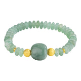 Green Aventurine Stretch Bracelet Frosted Beads Jewelry
