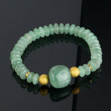 Green Aventurine Stretch Bracelet Frosted Beads Jewelry