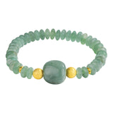 Green Aventurine Stretch Bracelet Frosted Beads Jewelry