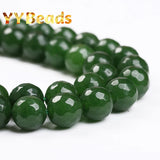Faceted Green Jades Stone Beads for Jewelry Making DIY 8-10mm