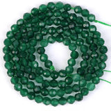 Faceted Green Jade Stone Beads for Jewelry Making Bracelet 2 3 4mm