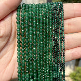 Faceted Green Jade Stone Beads for Jewelry Making Bracelet 2 3 4mm