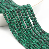 Natural Faceted Green Malachite Gem Stone 4mm Spacer Beads 15''