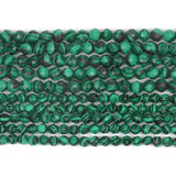 Natural Faceted Green Malachite Gem Stone 4mm Spacer Beads 15''