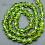 Green Peridot Stone Faceted Loose Beads 6-10mm for Jewelry Making