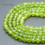 Green Peridot Stone Faceted Loose Beads 6-10mm for Jewelry Making