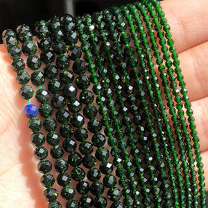 Green Sand Waist Beads 2-4mm Gem Stone 15''