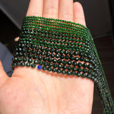 Green Sand Waist Beads 2-4mm Gem Stone 15''