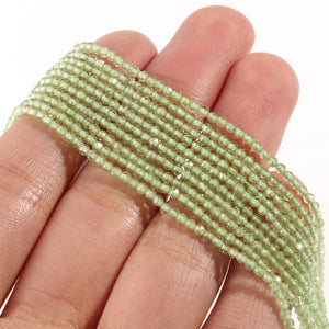 Green Zircon Beads Cubic Zirconia Rhinestone Spacer Beads 15''