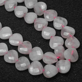 Heart Shape Rose Quartz Beads for Bracelets 15'' DIY Jewelry Making