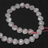 Heart Shape Rose Quartz Beads for Bracelets 15'' DIY Jewelry Making