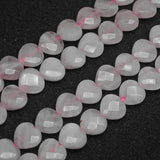 Heart Shape Rose Quartz Beads for Bracelets 15'' DIY Jewelry Making
