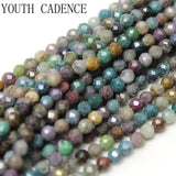 Faceted Indian Agates Gem Tiny Beads 2 3 4mm Loose Stone for DIY Jewelry Making