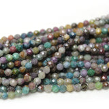 Faceted Indian Agates Gem Tiny Beads 2 3 4mm Loose Stone for DIY Jewelry Making