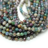 Faceted Indian Agates Gem Tiny Beads 2 3 4mm Loose Stone for DIY Jewelry Making