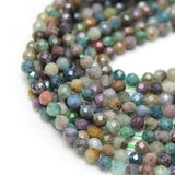 Faceted Indian Agates Gem Tiny Beads 2 3 4mm Loose Stone for DIY Jewelry Making