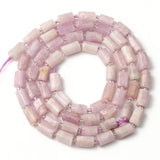 Faceted Kunzite Stone Beads Column Shape 7.5inch