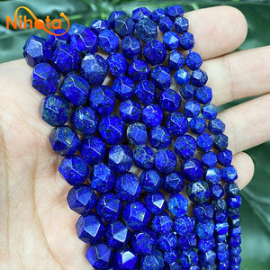 Faceted Lapis Lazuli Loose Beads 6/8/10mm Strand