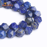 Faceted Lapis Lazuli Loose Stone Beads for Jewelry Making