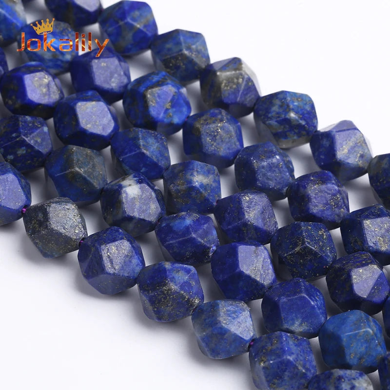 Faceted Lapis Lazuli Loose Stone Beads for Jewelry Making