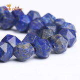 Faceted Lapis Lazuli Loose Stone Beads for Jewelry Making