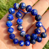 Faceted Lapis Lazuli Stone Beads 6/8mm 7.5''