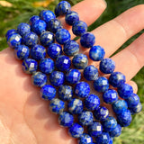 Faceted Lapis Lazuli Stone Beads 6/8mm 7.5''