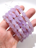 Faceted Lavender Amethyst Rice Beads Single Lap Necklace