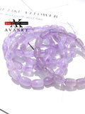 Faceted Lavender Amethyst Rice Beads Single Lap Necklace