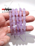 Faceted Lavender Amethyst Rice Beads Single Lap Necklace