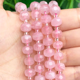 Faceted Madagascar Rose Quartz Stone Beads for Jewelry Making