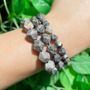 Faceted Map Jaspers Stone Beads Round Loose Spacer Beads 6 8 10mm
