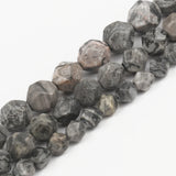 Faceted Map Jaspers Stone Beads Round Loose Spacer Beads 6 8 10mm