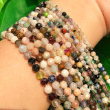 Faceted Mix Gems Stone Beads for Jewelry Making 15'' 3 4mm