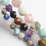 Faceted Mixed Lapis Lazuli Morganite Aquamarines Beads 6/8/10mm