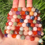 Faceted Mixed Stone Beads for Jewelry Making Bracelet Necklace 6-10mm