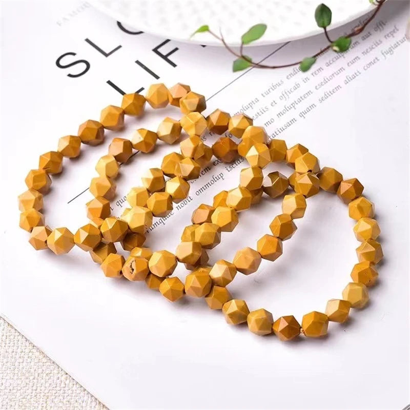 Faceted Mookaite Stone Bracelet 8mm