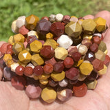 Natural Faceted Mookaite Stone Beads Round Spacer 6/8/10mm