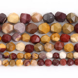 Natural Faceted Mookaite Stone Beads Round Spacer 6/8/10mm